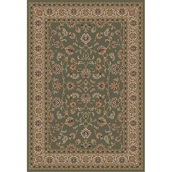 Barclay Sarouk 5 ft. 3 in. x 7 ft. 3 in. Rectangular Area Rug in Green, Perfectpillows, Mfr#: PE2589436